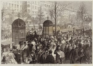 A Boulevards, Párizs, újév napján